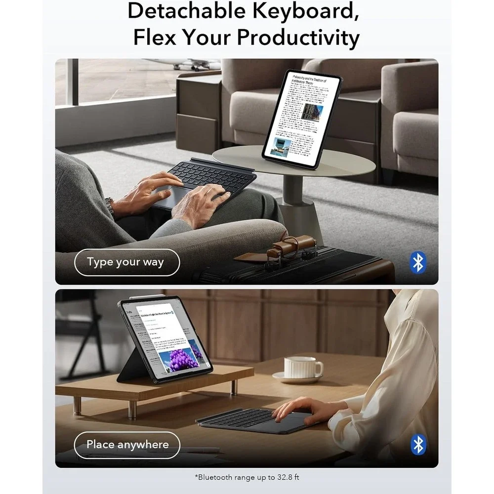 iPad Pro 11‎ M4 2024 Case w Keyboard Trackpad Backlit
